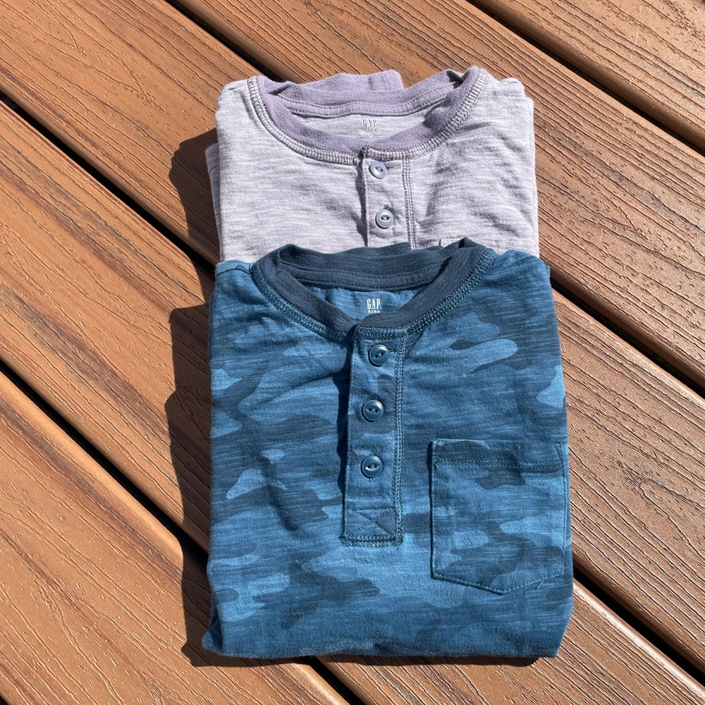 Gap Boys Size 7 Henley Shirts